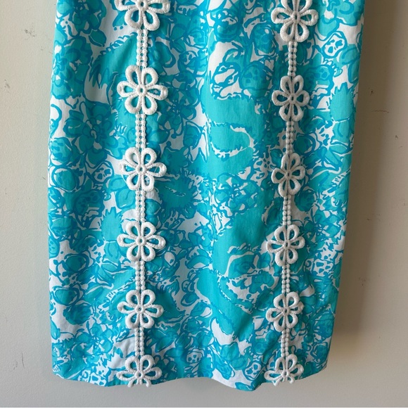 Lilly Pulitzer Pearl Halter Shift Dress Womens Sz 00 Colorful Feminine Cotton - Picture 4 of 11